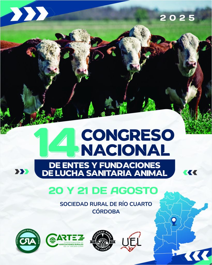 Río Cuarto será sede del 14° Congreso Nacional de Sanidad Animal: claves para un modelo productivo sostenible
